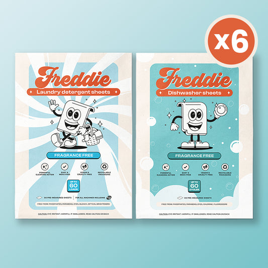 6x Laundry Detergent Sheets + 6x Dishwasher Sheets Bundle